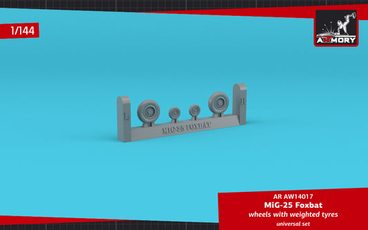 Armory ARAW14017 1:144 Mikoyan MiG-25 Foxbat wheels with weighted tires