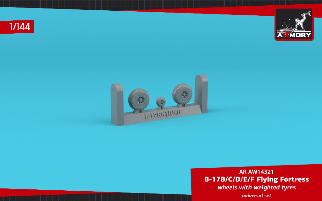 Armory 14321 B-17B/C/D/E/F Flying Fortress Weighted Wheels 1:144