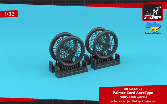Armory ARAW32101 1:32 Palmer Cord Aero Type 700x75mm wheels