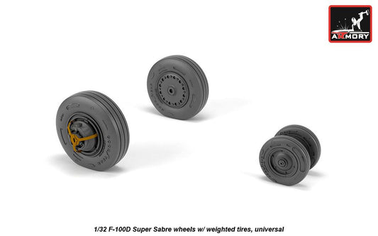 Armory 32303 North-American F-100D Weighted Wheels 1:32