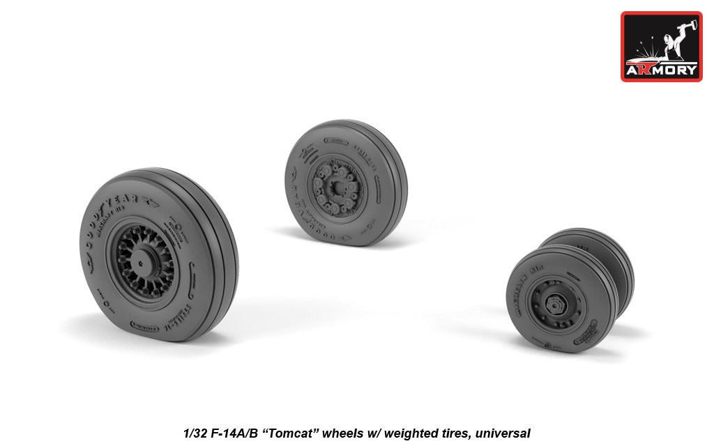 Armory 32309 F-14A/B Tomcat Early Weighted Wheels 1:32