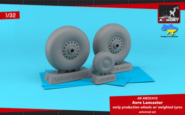 Armory ARAW32410 1:32 Avro Lancaster wheels early type with weighted tyres