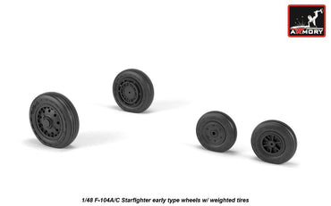 Armory 48317 Lockheed F-104A/C Early Weighted Wheels 1:48