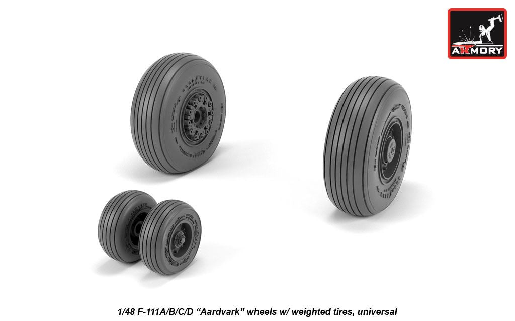 Armory 48319 F-111 Aardvark Early Weighted Wheels 1:48