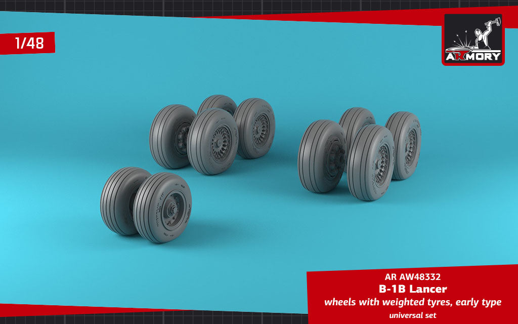 Armory 48332 Rockwell B-1B Lancer Early Weighted Wheels 1:48