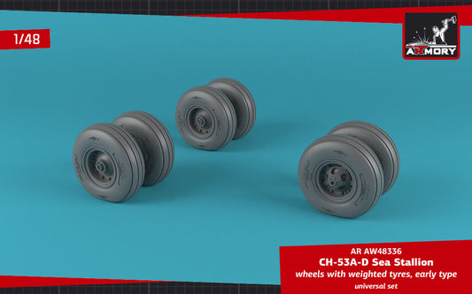 Armory ARAW48336 1:48 Sikorsky CH-53A/D Sea Stallion Weighted Tyres Early