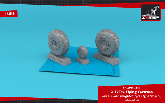 Armory ARAW48345 1:48 Boeing B-17G Flying Fortress Weighted Tyres Type B
