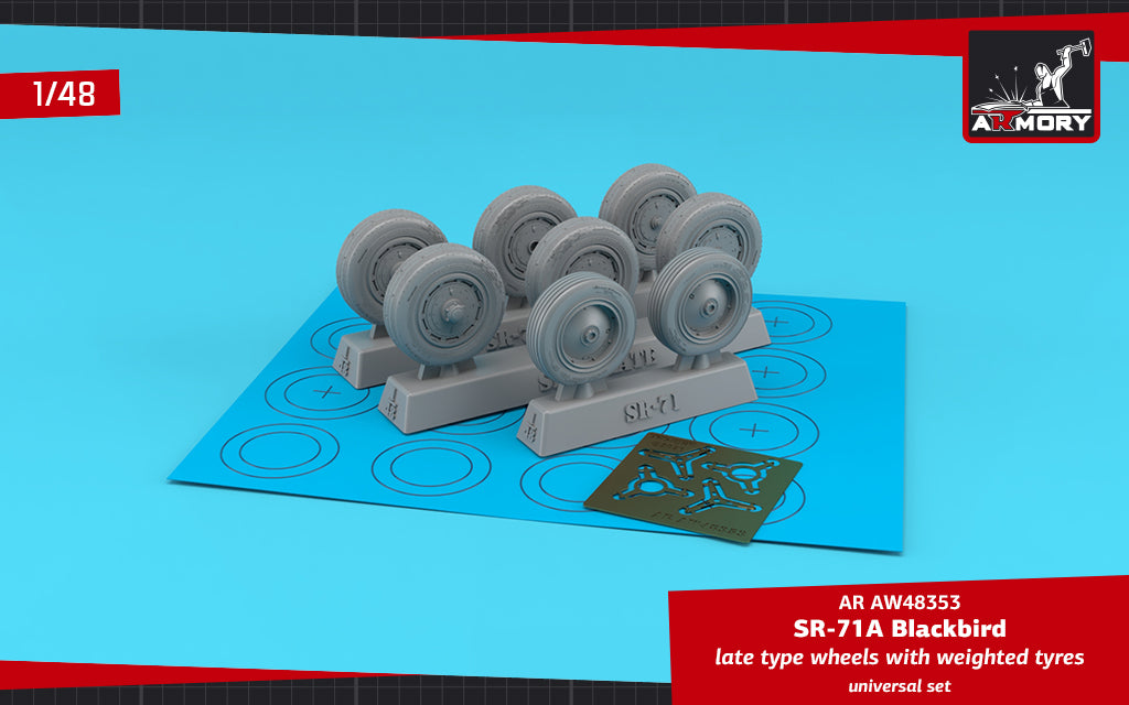 Armory ARAW48353 1:48 Lockheed SR-71 Blackbird Late Type Weighted Tyres