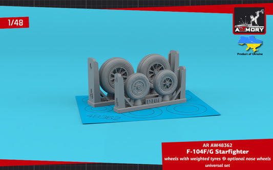 Armory ARAW48362 1:48 Lockheed F-104F/F-104G Starfighter weighted wheels