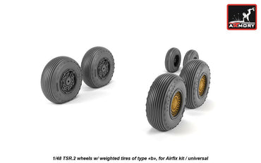 Armory ARAW48413 1:48 BAC TSR-2 wheels with weighted tires/tyres, type "b"