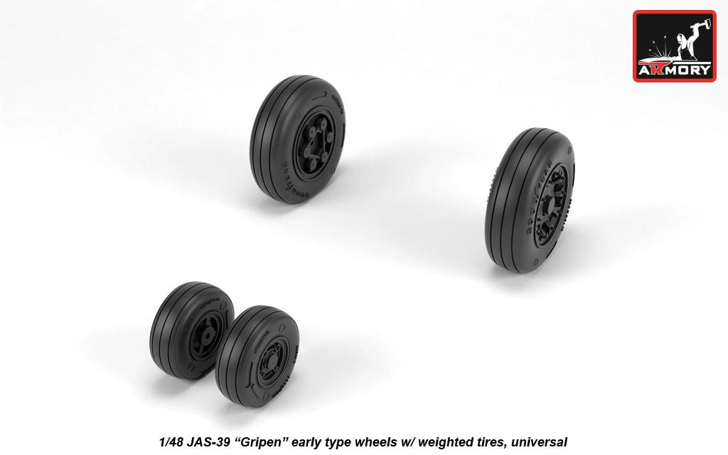 Armory ARAW48503 1:48 Saab JAS-39 Gripen Early Weighted Tyres