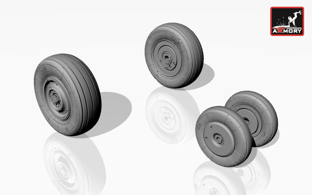 Armory ARAW72017 1:72 Mikoyan MiG-23B/MiG-23BN wheel set