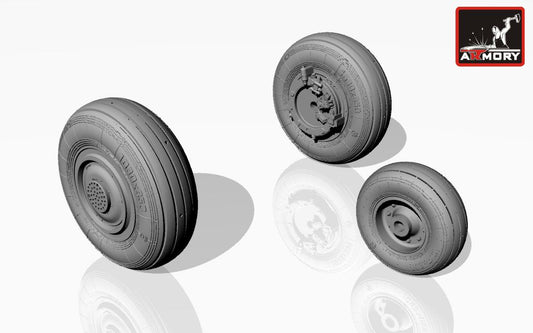 Armory ARAW72032B 1:72 Su-27 Early Hubs Weighted Tyres & Mudguards