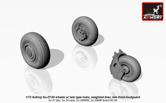 Armory ARAW72033 1:72 Su-27/30 Late Hubs Weighted Tyres & Mudguards