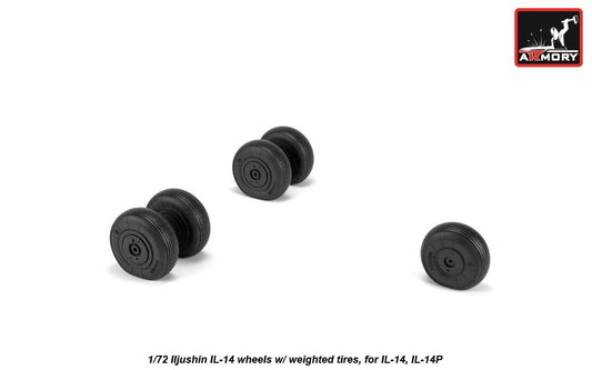 Armory ARAW72059 1:72 Iljushin IL-14 Weighted Tyres for II-14 M/P