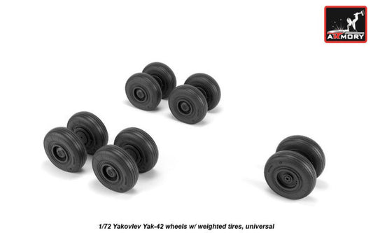 Armory ARAW72061 1:72 Yakovlev Yak-42D wheels with weighted tires/tyres,