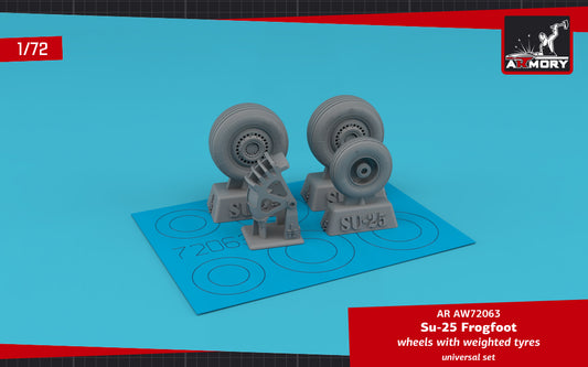 Armory ARAW72063 1:72 Sukhoi Su-25 Frogfoot wheels with Wtd tires & mudguard