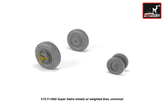 Armory ARAW72319 1:72 North-American F-100D Super Sabre Weighted Tyres