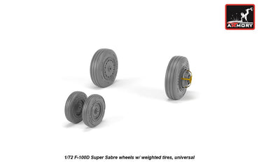 Armory ARAW72319 1:72 North-American F-100D Super Sabre Weighted Tyres