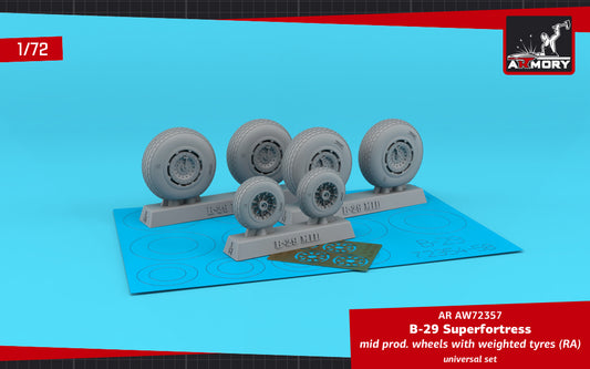 Armory ARAW72357 1:72 Boeing B-29 Superfortress Mid Production Weighted Tyres