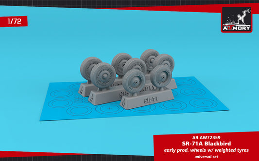 Armory ARAW72359 1:72 Lockheed SR-71A Blackbird early type wheels with Wtd tires