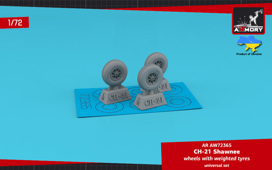 Armory ARAW72365 1:72 Piasecki H-21 Shawnee Weighted Tyres