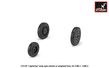 Armory ARAW72409 1:72 BAC Lightning F.1 / F.2 Early Weighted Tyres