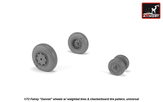 Armory ARAW72413 1:72 Fairey Gannet Late Checkerboard Weighted Tyres