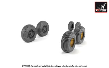 Armory ARAW72415 1:72 BAC TSR-2 wheels with weighted tires/tyres, type "b"