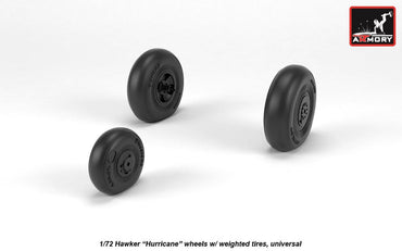 Armory ARAW72416 1:72 Hawker Hurricane wheels with weighted tires/tyres