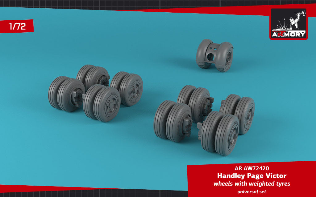 Armory ARAW72420 1:72 Handley-Page Victor B.2 wheels with weighted tires/tyres