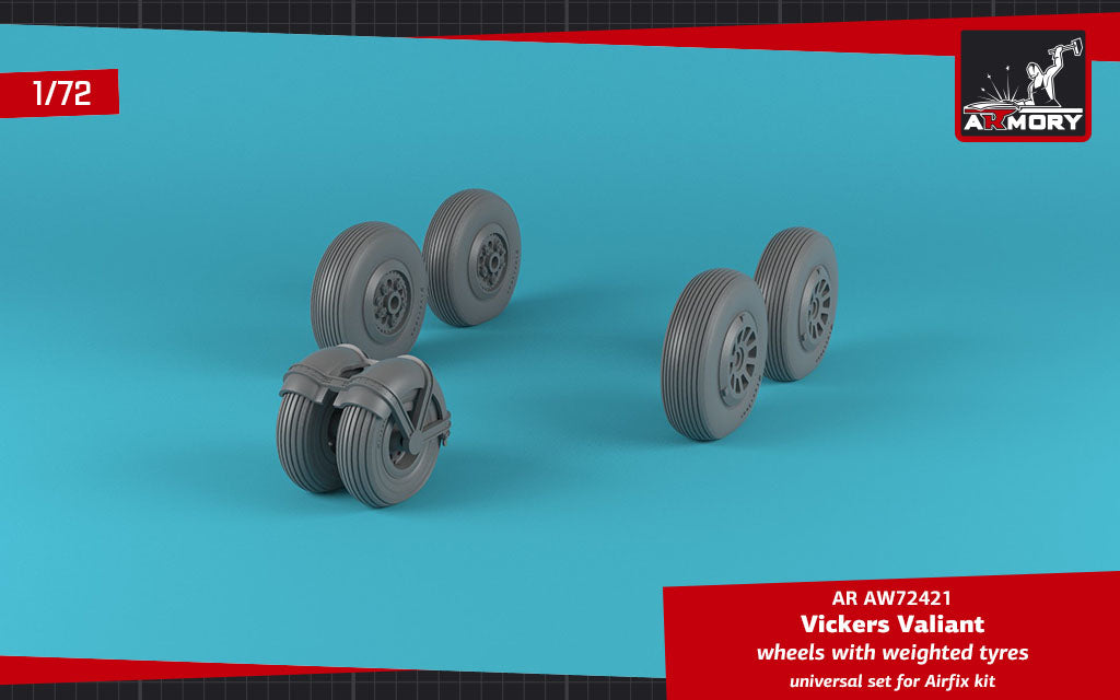 Armory ARAW72421 1:72 Vickers Valiant Mk.1 wheels with weighted tires/tyres