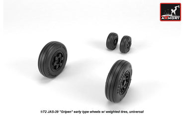 Armory ARAW72503 1:72 Saab JAS-39 Gripen wheels with weighted tires/tyres, early