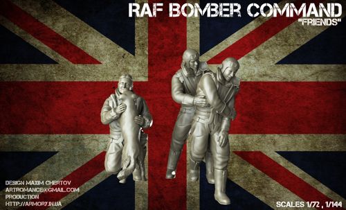Armory ARF1401B 1:144 'Friends.' WWII RAF Crewmen in high Altitude outfit
