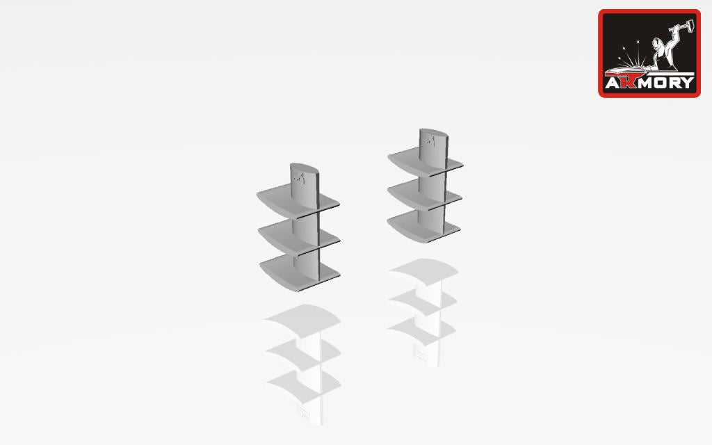 Armory ARMA7207 1:72 MiG-25PD Intake Air Flow Splitters for ICM/Revell