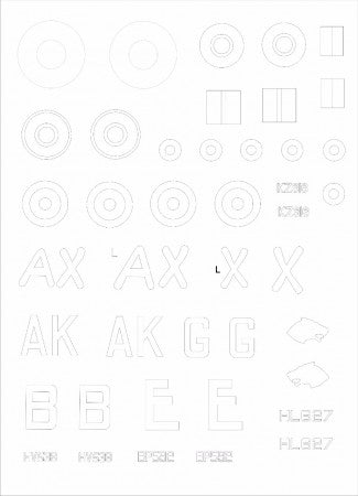 Artillery ARTM32002 1:32 Hawker Hurricane Mk.IIc Trop Code & Insignia Masks