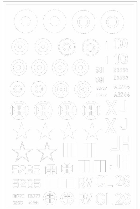 Artillery ARTM32004 1:32 Hawker Hurricane Mk.IIb Code & Insignia Masks