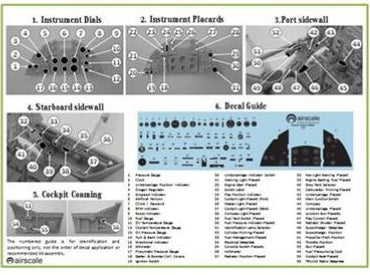Airscale AS24TIFF 1:24 Hawker Typhoon Mk.Ib Instrument & Placard Upgrade Set