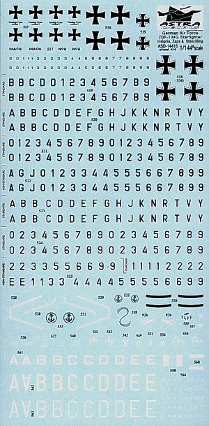 Astra Decals ASD14416 1:144 Lockheed F-104G Starfighter German Decals