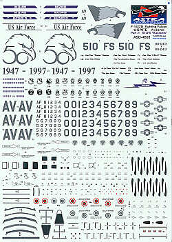 Astra Decals ASD4808 1:48 Lockheed-Martin F-16C Aviano