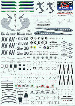 Astra Decals ASD4812 1:48 Lockheed-Martin F-16C Aviano