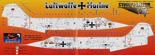 Astra Decals ASD7217 1:72 German F-104/TF-104G Starfighter Stencilling