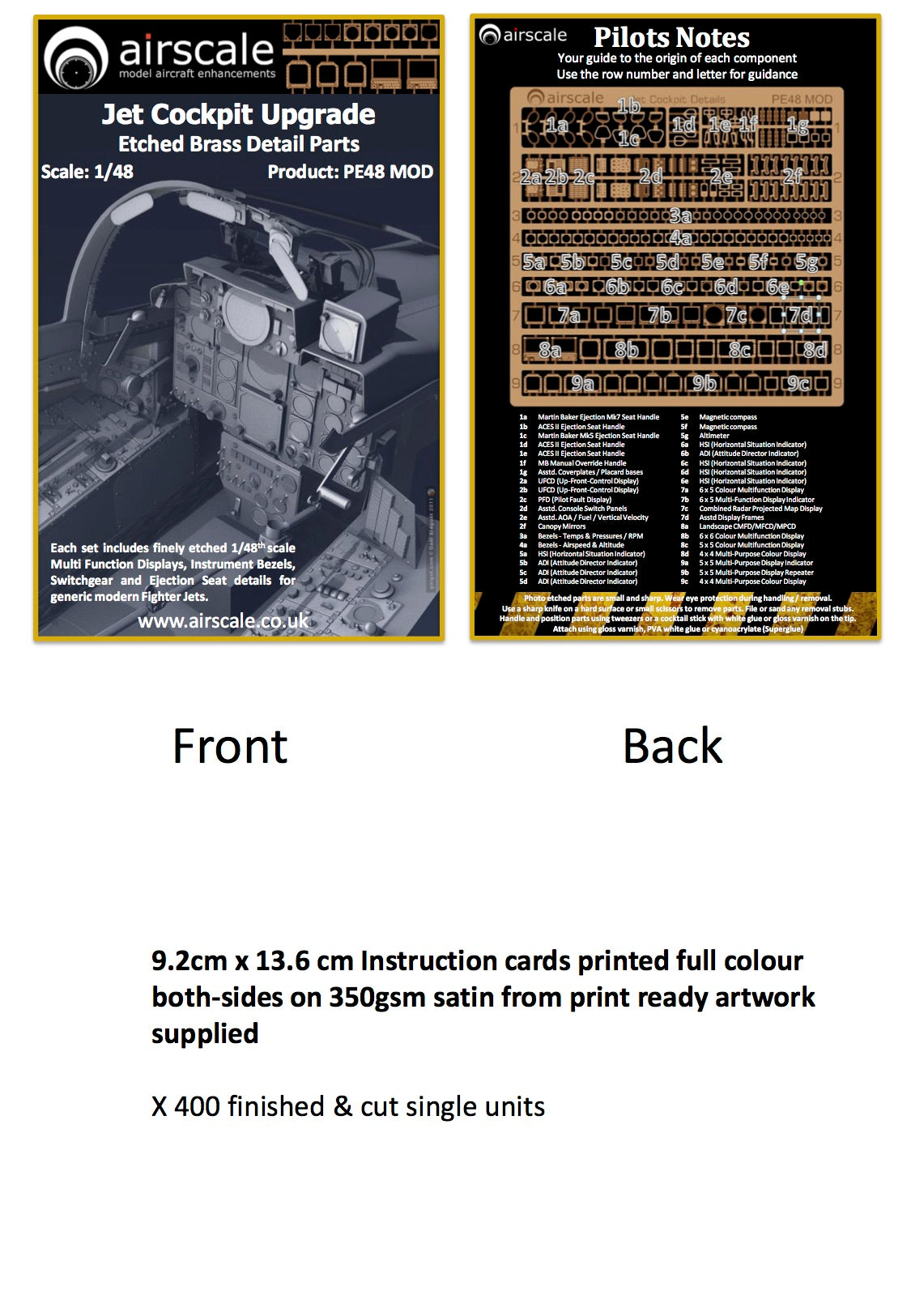 Airscale ASPE48MOD 1:48 US/EU Modern Glass Cockpit Details