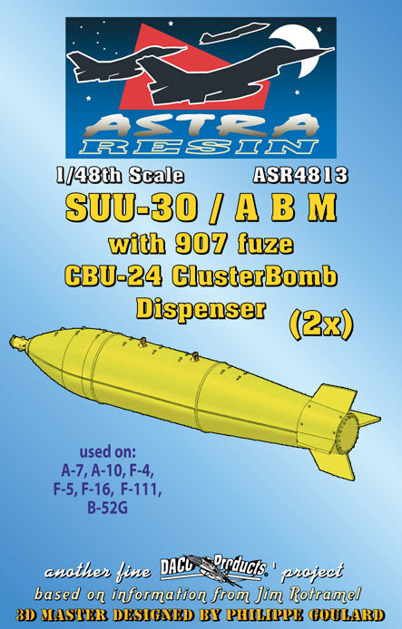 Daco ASR4813 1:48 SUU-30/ABM CBU-24 Cluster Bomb Dispenser x 2