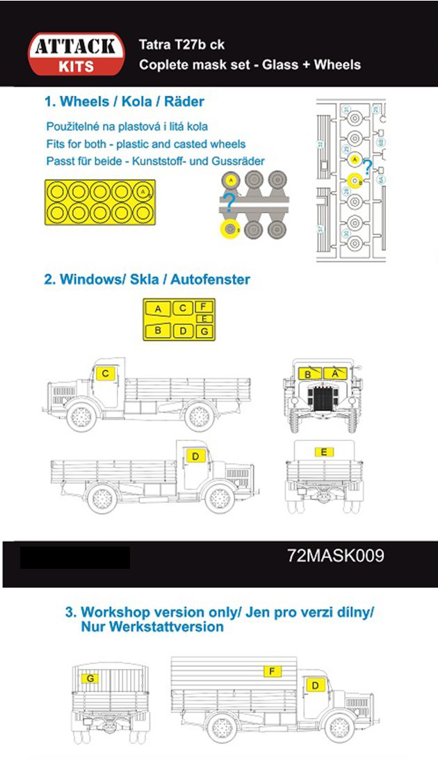 Attack Kits AT-72MA009 1:72 Tatra T27b