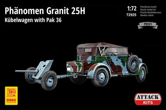 Attack Kits ATK72925 1:72 Phanomen Granit 25H Kubelwagen with PaK 36