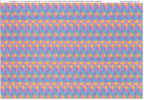 Aviattic ATT32014 1:32 5 colour 'lozenge' full pattern width for lower surfaces