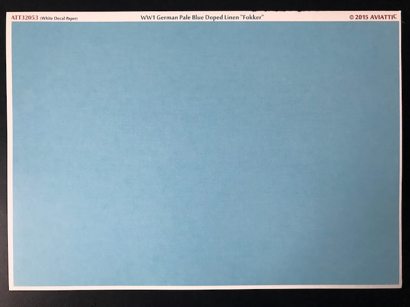Aviattic ATT32053 1:32 WWI German Pale Blue Doped Linen 'Fokker'