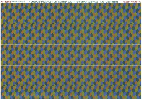 Aviattic ATT32068 1:32 4 colour lozenge full pattern width for upper surfaces