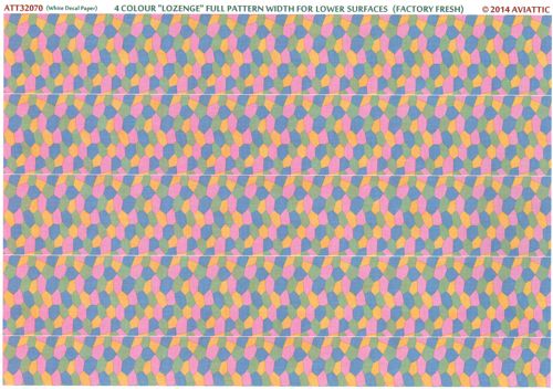 Aviattic ATT32070 1:32 4 colour lozenge full pattern width for lower surfaces